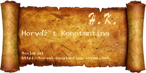 Horvát Konstantina névjegykártya